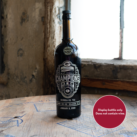 Georgia 2022 National Champions Logo Display Bottle