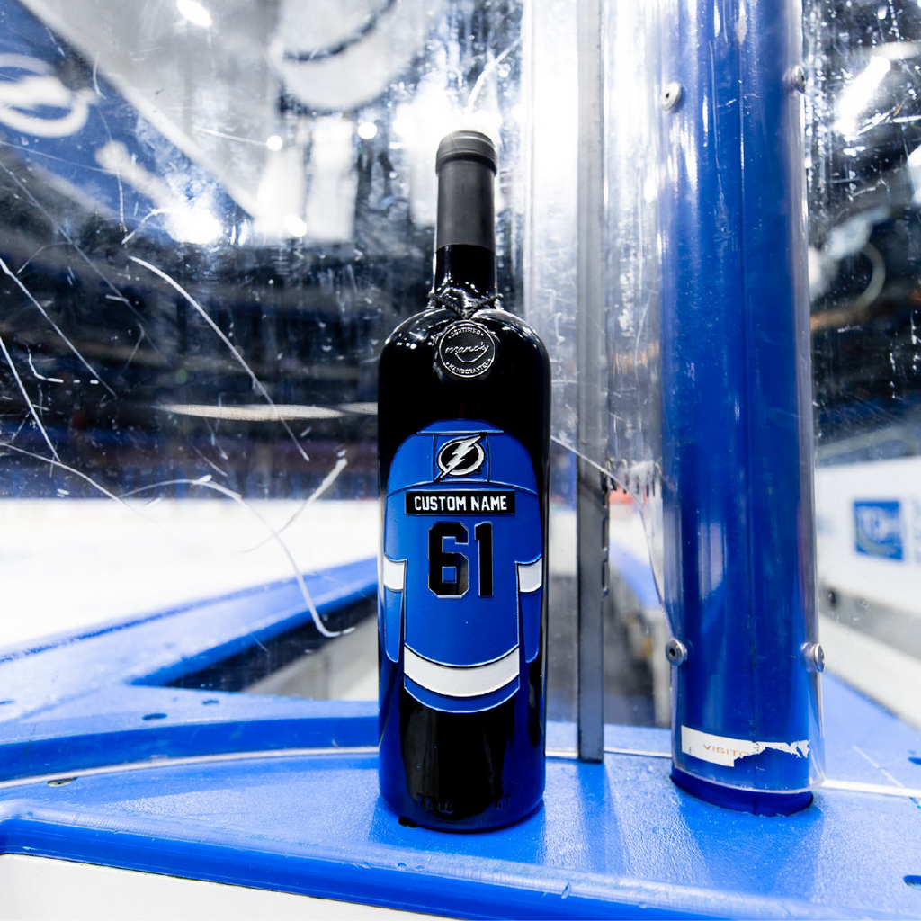 Tampa Bay Lightning Custom Name Etched Wine