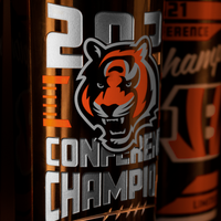 Cincinnati Bengals 2021 Conference Champions Etched Wine
