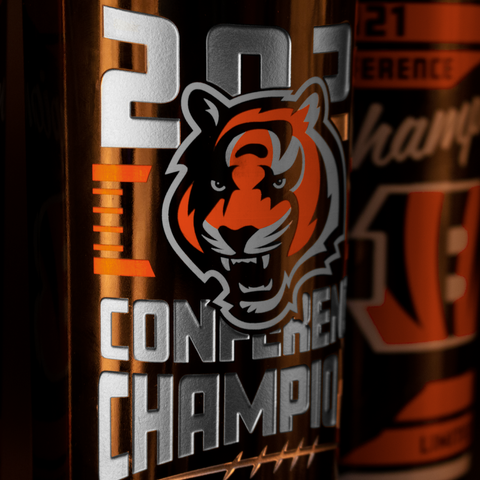 Cincinnati Bengals 2021 Conference Champions Etched Wine