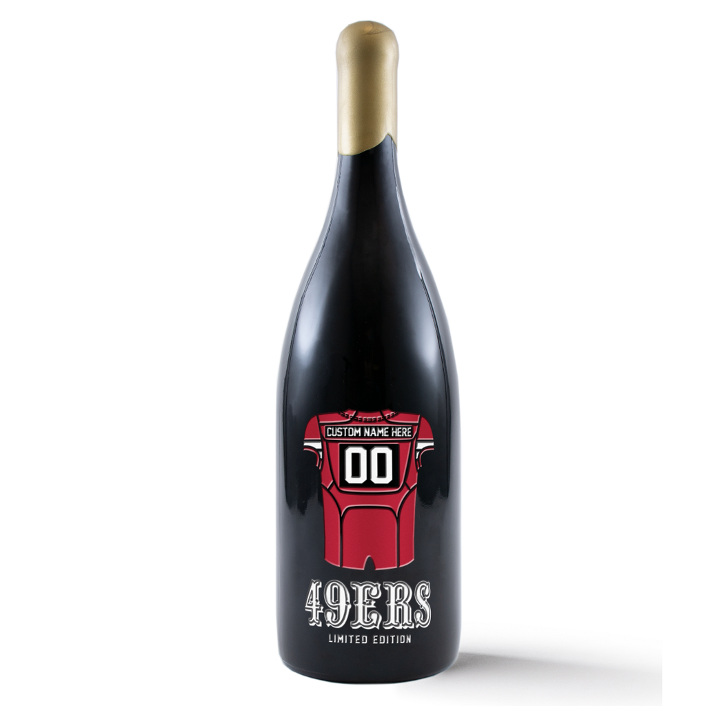 49ers Custom Jersey 1.5L Etched Wine