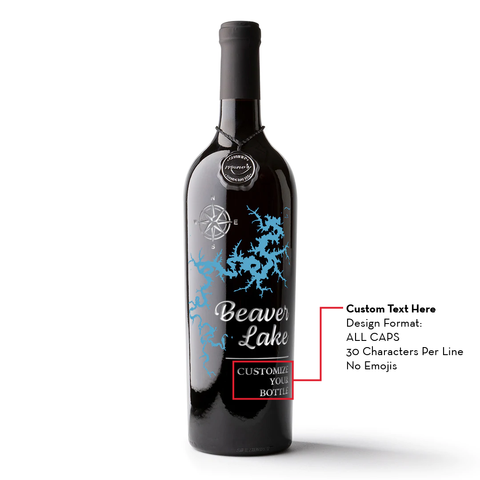 Beaver Lake Custom Etched Wine