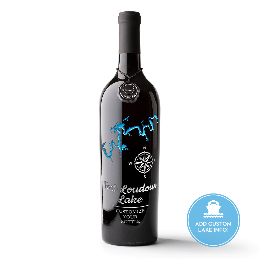 Fort Loudon Lake Custom Etched Wine