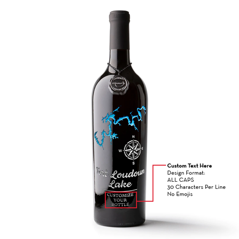 Fort Loudon Lake Custom Etched Wine