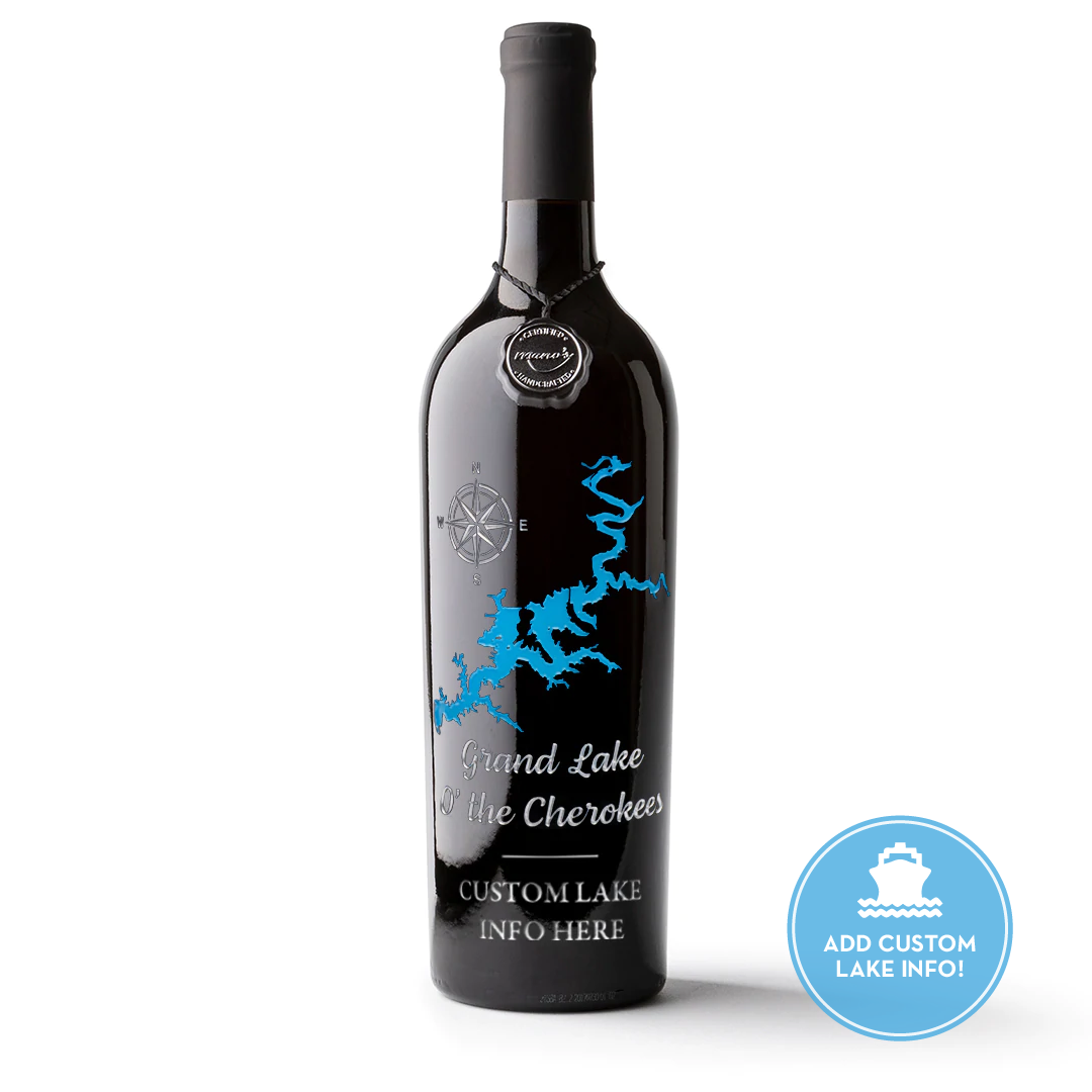 Grand Lake O' the Cherokees Custom Etched Wine – Mano's Wine