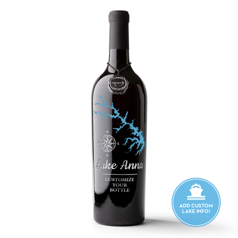 Lake Anna Custom Etched Wine