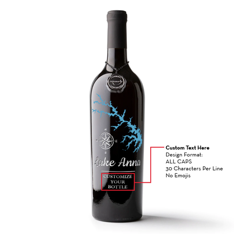 Lake Anna Custom Etched Wine