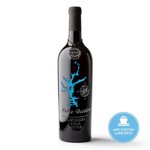 Lake Burton Custom Etched Wine