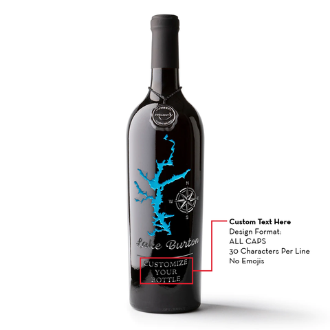 Lake Burton Custom Etched Wine