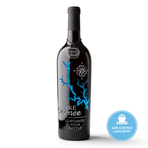 Lake Oconee Custom Etched Wine