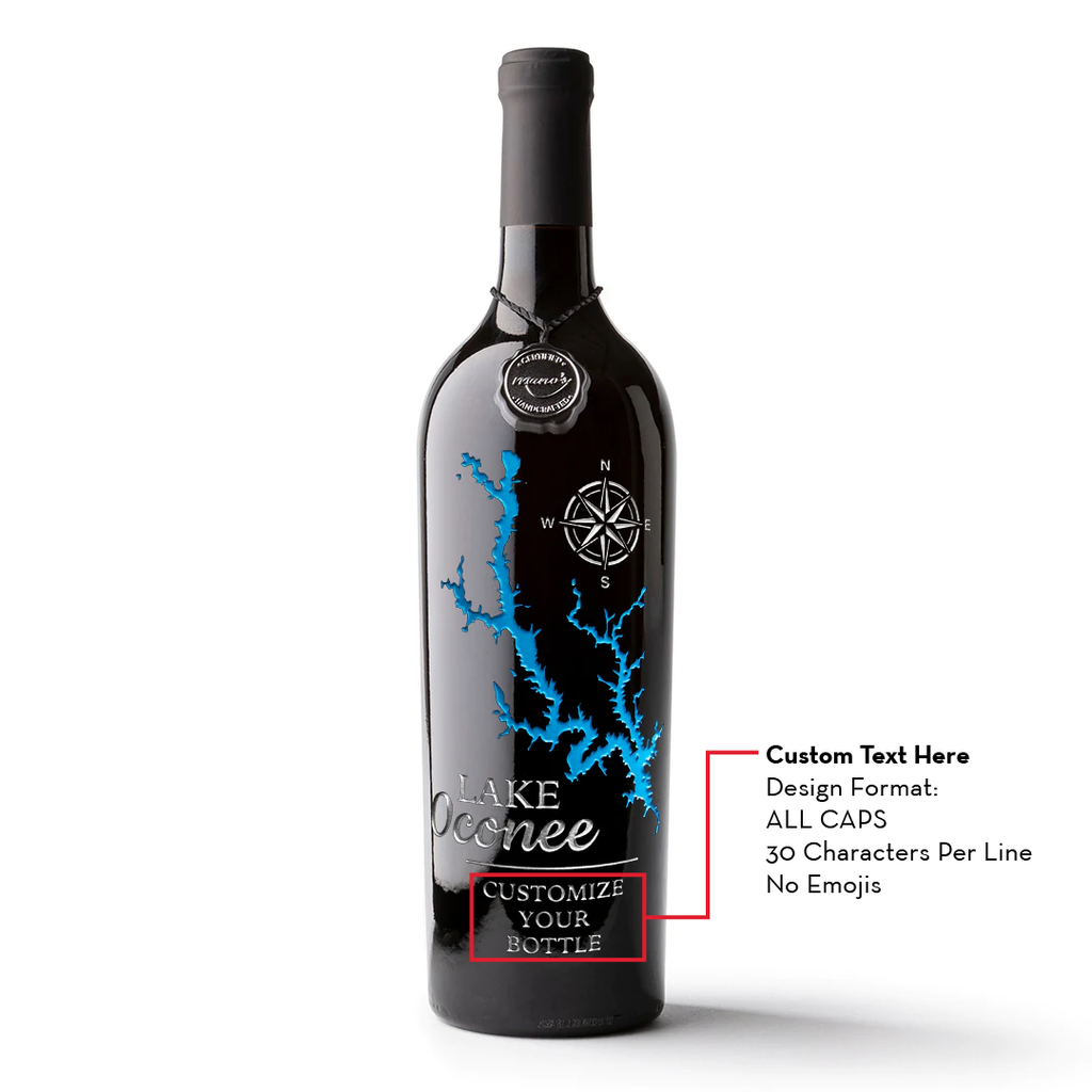 Lake Oconee Custom Etched Wine