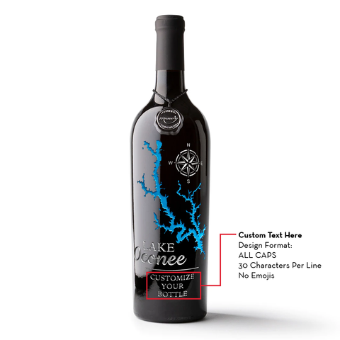 Lake Oconee Custom Etched Wine