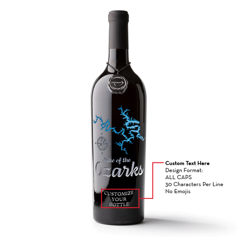Lake of the Ozarks Custom Etched Wine