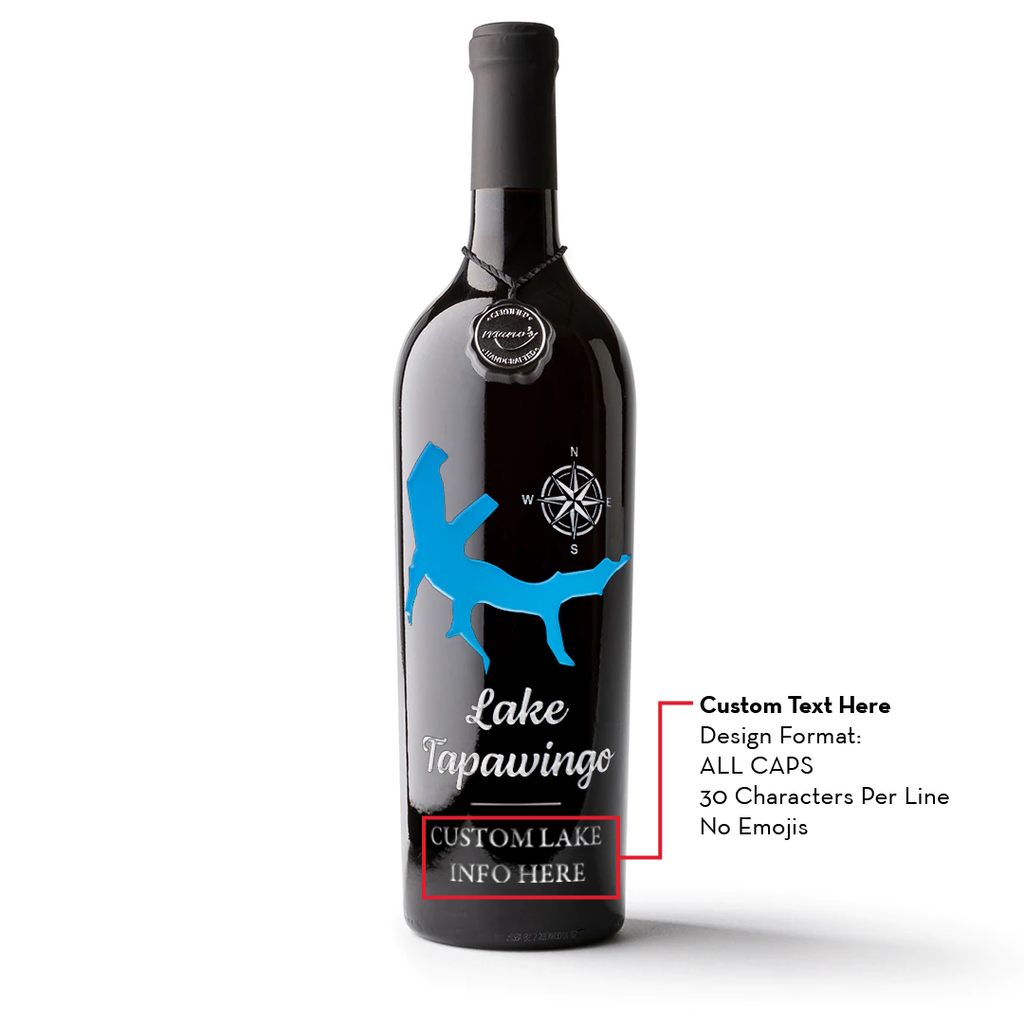 Lake Tapawingo Custom Etched Wine