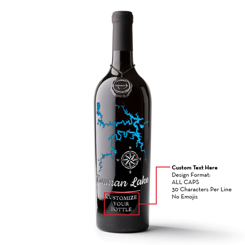 Truman Lake Custom Etched Wine