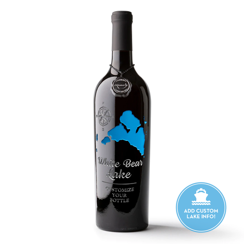 White Bear Lake Custom Etched Wine