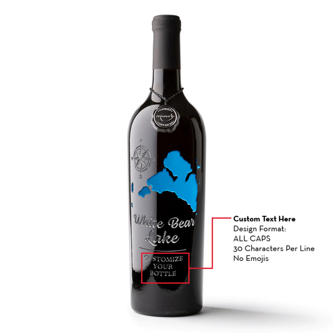 White Bear Lake Custom Etched Wine