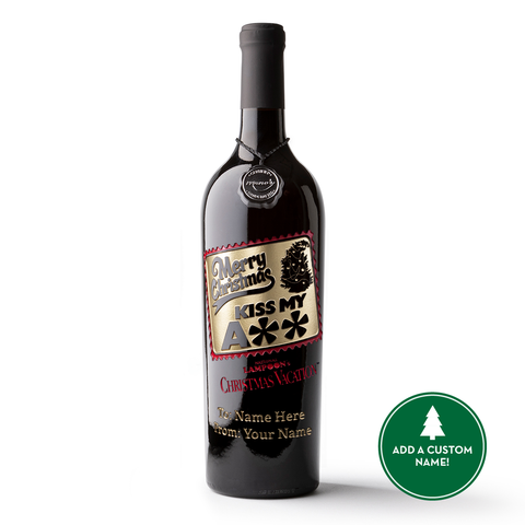 Christmas Vacation Custom Post Card Etched Wine