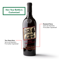 Christmas Vacation Custom Post Card Etched Wine