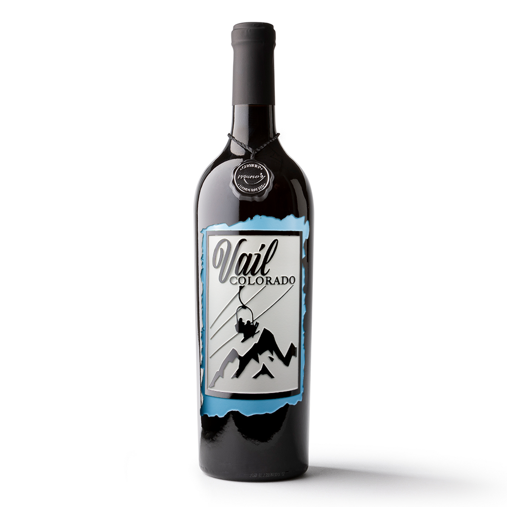 Vail Colorado Poster Etched Wine
