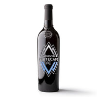 Vancouver Whitecaps FC Logo Etched Wine