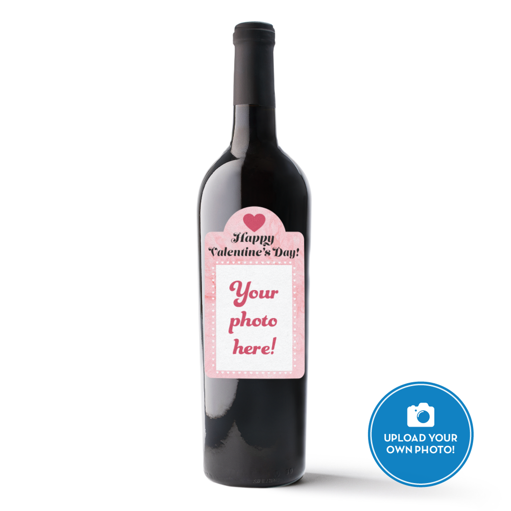 Valentines Custom Photo Label Wine