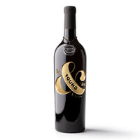 Mr & Mrs Custom Etched Wine Bottle