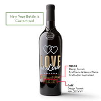 Love is Love Custom Etched Wine