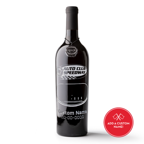 Auto Club Speedway Custom Name Etched Wine