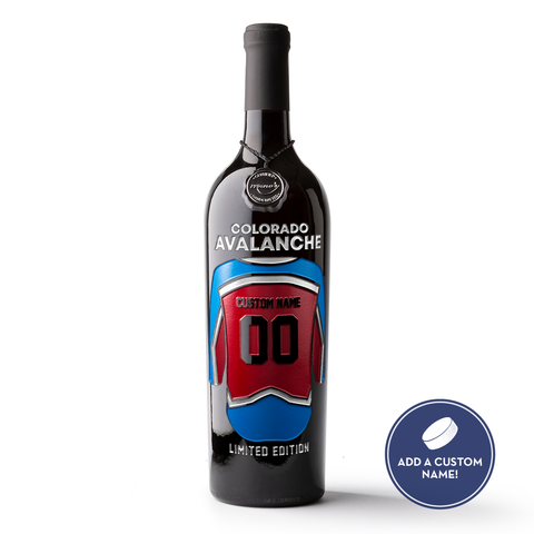 Colorado Avalanche Custom Jersey Etched Wine