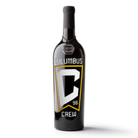 Columbus Crew Logo Etched Wine