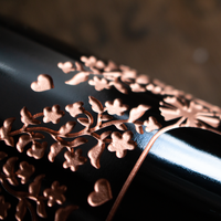 Custom Text Frame Etched Wine Bottle