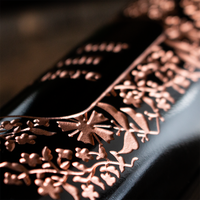 Custom Text Frame Etched Wine Bottle