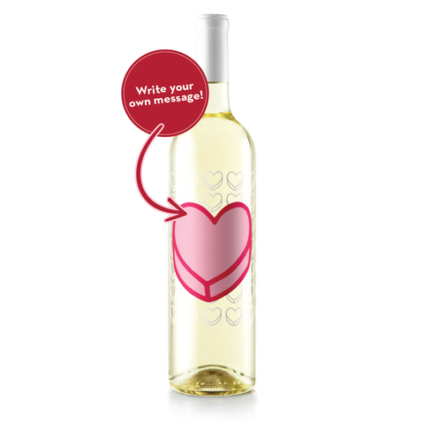 Custom Message Heart Sauvignon Blanc