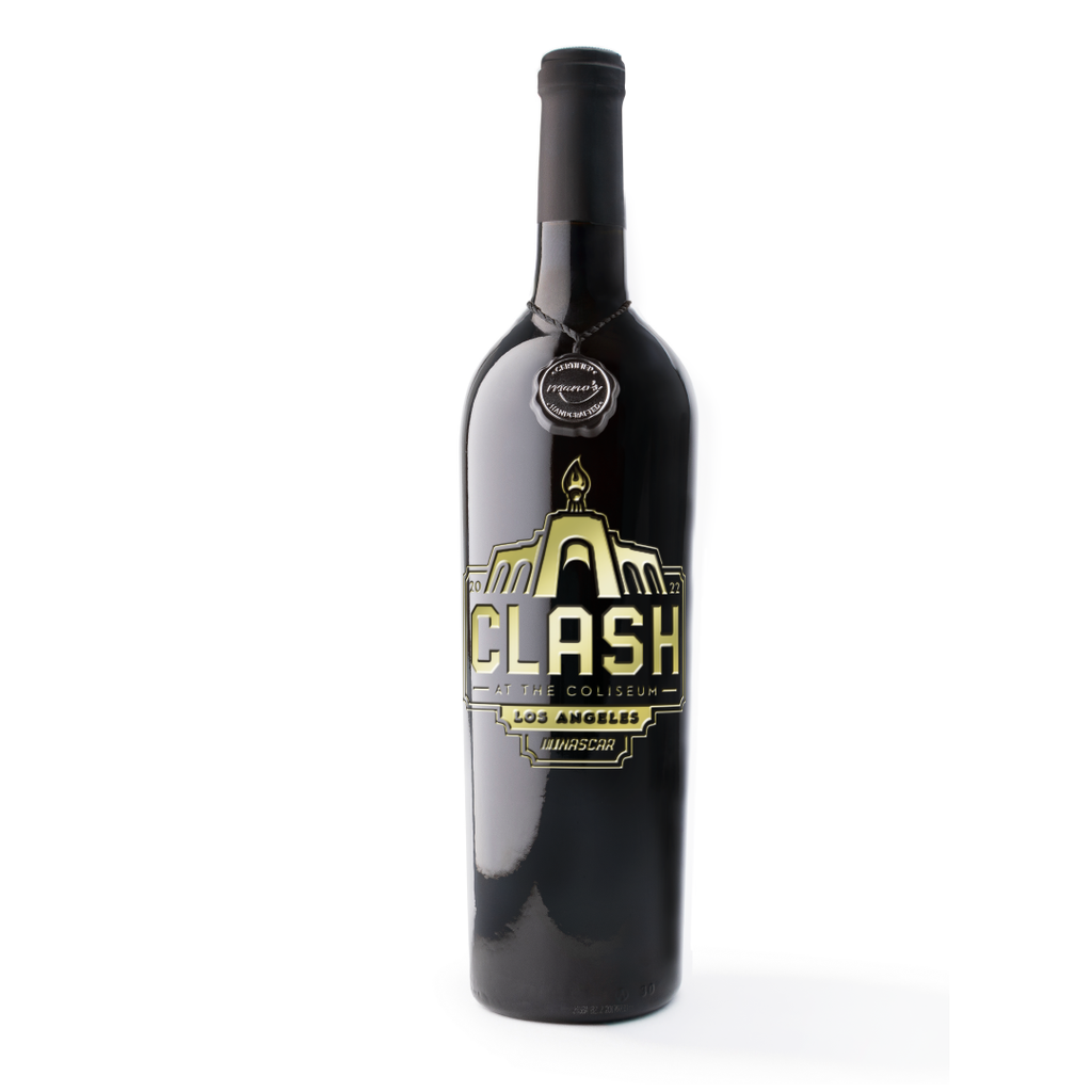 NASCAR Clash 2022 Etched Wine Bottle
