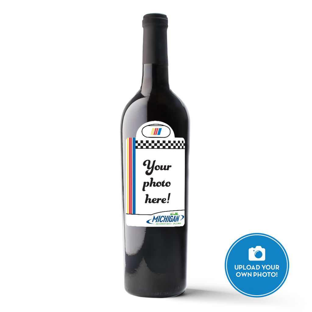 Michigan International Speedway Custom Photo Frame Labeled Wine