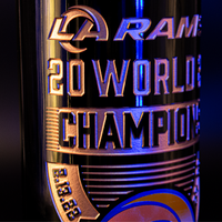Los Angeles Rams 2021 Champions Stripes Etched Wine